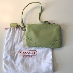 Leather Coach Wristlet